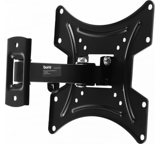 Кронштейн для телевизора BURO FL1S черный, 20"-48", макс. 15 кг, настенный, поворот и наклон 1678461