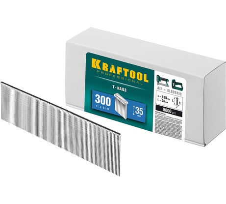 Гвозди для нейлера KRAFTOOL тип 18GA (47/300/F) 35мм, 5000 шт, 31785-35