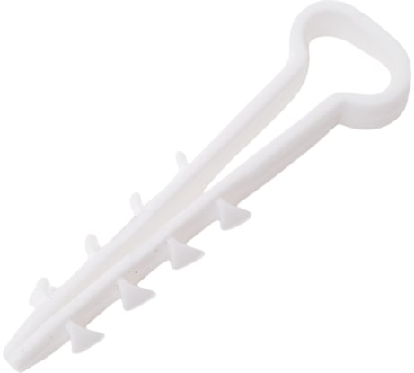 Дюбель-хомут для плоского кабеля EKF PROxima SQ 10 мм белый 50 шт. plc-cd-5x10w