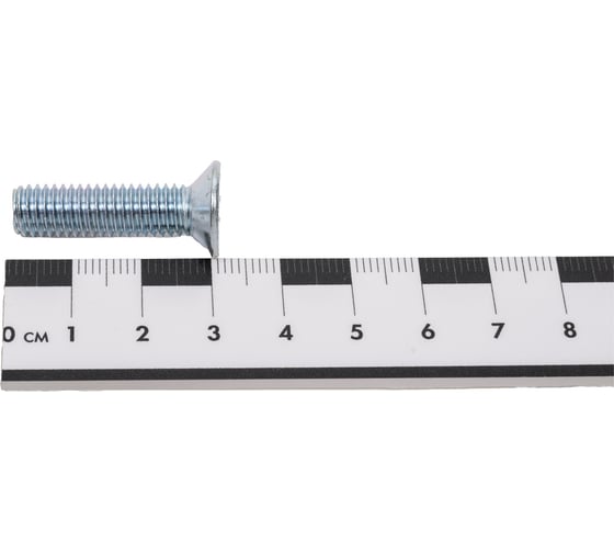 Винт с потайной головкой Доброга М8x30 мм, цинк, DIN 965, 100 шт. ЦБ-00033777