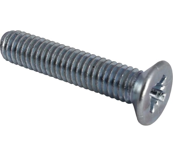 Винт с потайной головкой Доброга М8x50 мм, цинк, DIN 965, 50 шт. ЦБ-00033779 1