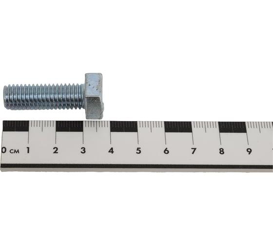 Болт Доброга М10x30 мм, цинк, к.п. 4.8, DIN 933, 5 шт. ТД-00009483