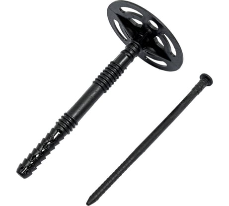 Дюбель для утеплителя с пластмассовым гвоздем Стройбат 10х120 50 шт. 2524024 / 127540