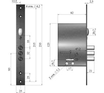 Врезной замок Гарант Классик М 2824