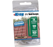 Шурупы Kreg Protec-Kote для Deck Jig 66.7 мм 100 шт. SDK-C262W-100-INT
