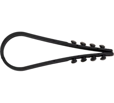 Дюбель хомут КРЕП-КОМП для крепления кабеля, цвет-чёрный 19х25 100шт дхч1925