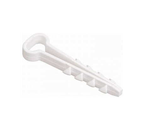 Дюбель-хомут для крепления прямоугольного кабеля КРЕП-КОМП цвет-белый 14х6 100шт дх146