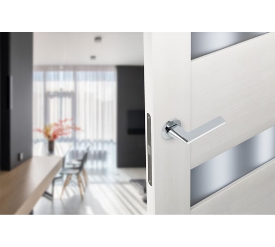 Дверные ручки ADDEN BAU RIVER S-486 CHROME / WHITE Хром 940002023094