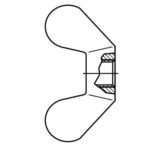 Гайка-барашек Insparion а2 нерж., M6, (50 шт) С1-00001701