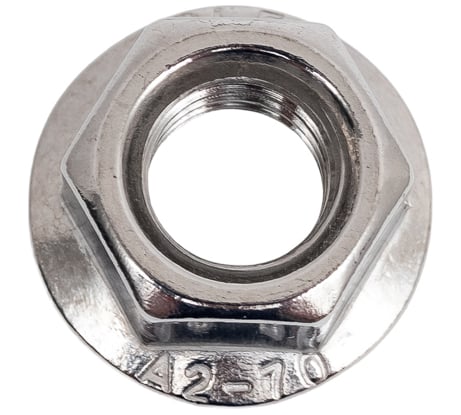 Гайка шестигранная с фланцем и насечками Insparion DIN 6923, нерж. а2, M12 (2шт) С1-00001715