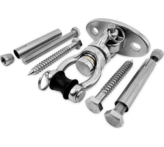 Нержавеющий премиум-подвес для качелей, шарнирный, 40x80x95 мм, с креплением в дерево и в бетон, 1 шт. в упак., art 7202 а2 KREPFIELD 7202А2ПОДВЕС40Х80Х95-1