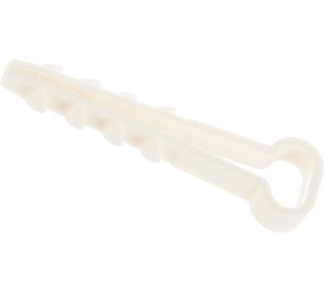 Дюбель-хомут для крепления прямоугольного кабеля КРЕП-КОМП цвет-белый 10х5 100шт дх105