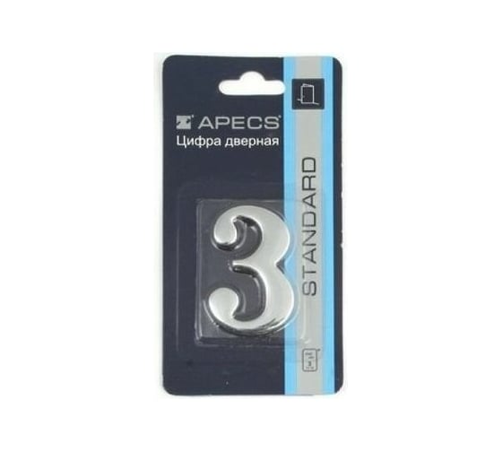 Дверная цифра APECS DN-01-3-Z-CR 19011
