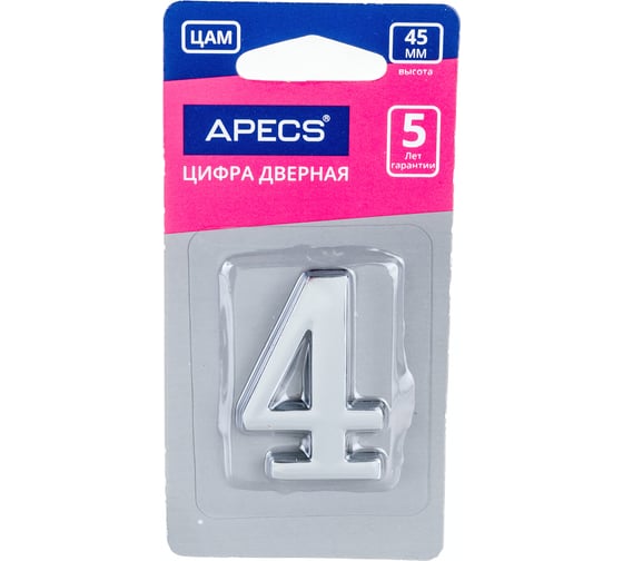 Дверная цифра APECS DN-01-4-Z-CR 19012 1