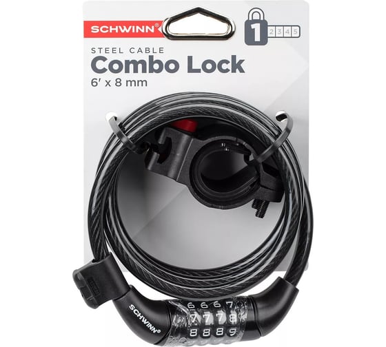 Замок тросовый на коде Schwinn Combo cable lock SW80150AZ-12