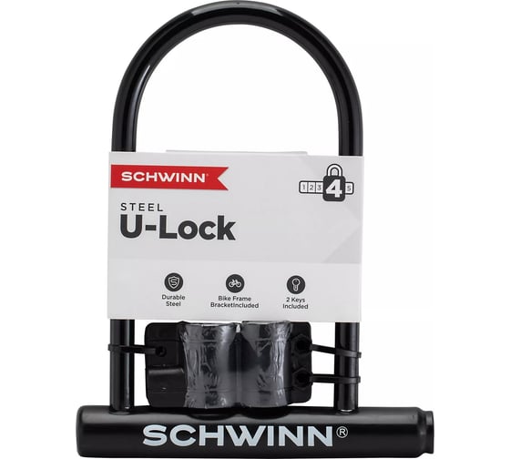 Замок u-образный на ключе Schwinn Basic u-lock SW77693A-3