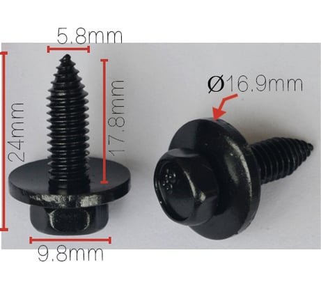 Винт с шайбой для а/м GM 11502941, 11506174 5.8x17.8x16.9 мм 10 шт в 1 уп Nord-Yada 909409