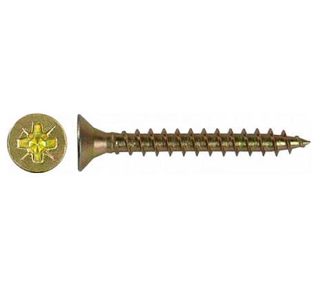 Саморез КРЕП-КОМП желтый цинк POZY 6х200 500шт жд6200