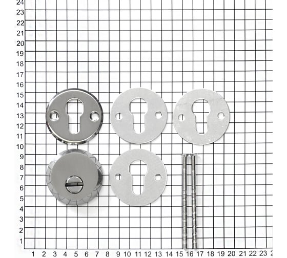 Накладная декоративная броненакладка DOORLOCK DL DEF5512 SN матовый никель, А=53-82мм 73371