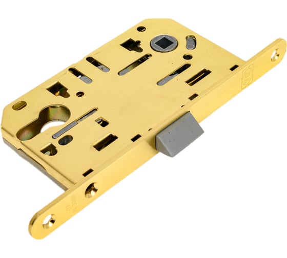 Корпус замка DOORLOCK DL431/50 PZ85 M полированная латунь, реверсивный, пластиковая защелка, II класс 75324