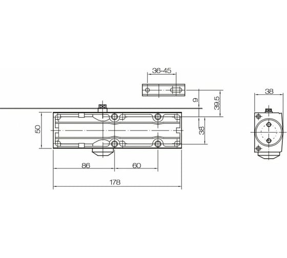 Доводчик DOORLOCK DL100 size 3/4 коричневый 75507