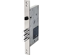 Корпус сувальдного замка DOORLOCK DL9252K/60/85мм, 5 ключей, хромированная фронтальная планка 28х300мм, реверсивный, диаметр ригелей 16мм, OEM 75338