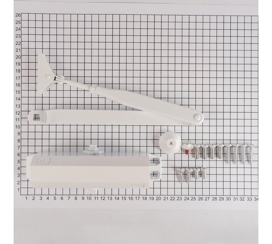 Доводчик DOORLOCK DL77N size 4/5 белый, крепежные размеры 162-168мм х 19мм 75541