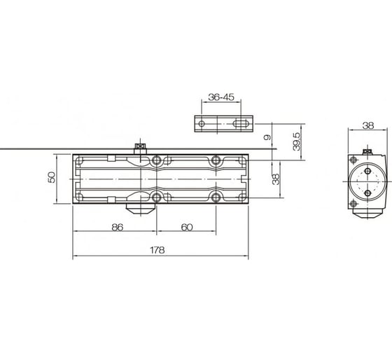 Доводчик DOORLOCK DL100 size 3/4 белый 75506