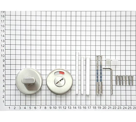 Гарнитур DOORLOCK DL 038/F-S9/55 PZ U-form Rt нерж. сталь, универс. монтаж, розетка 55мм, шпиндель 9мм 73308