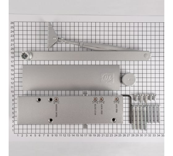 Доводчик DOORLOCK DL200 BC DC size 1-5 серебристый, с регулируемыми функциями тормоза 75510