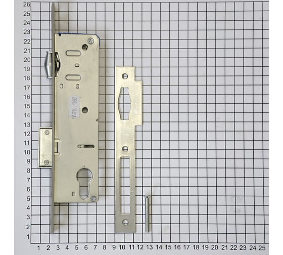 Корпус замка DOORLOCK PL302 35/24 Rt нержавеющая сталь, для профильных дверей, с роликовым ригелем 75351