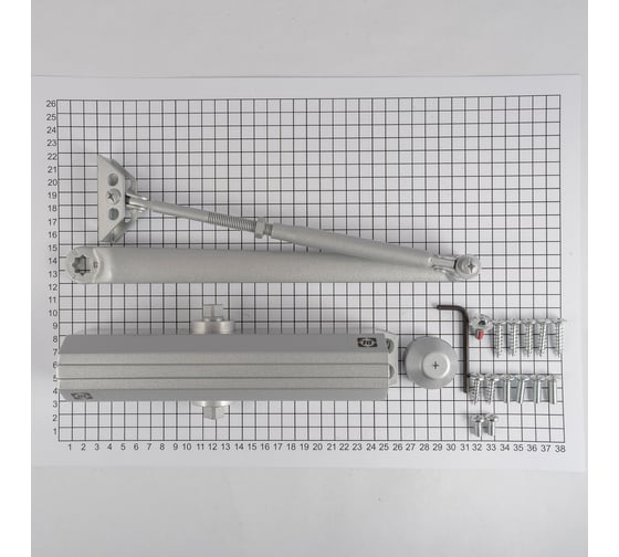 Доводчик DOORLOCK DL180A BC size 1-6/7 серебристый, с регулир. функциями тормоза открывания и усилия закрывания 75538
