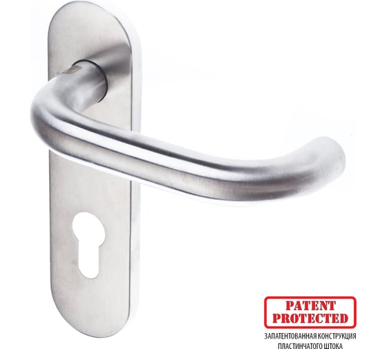 Гарнитур DOORLOCK DL 038KP/F PZ72 U-form Rt нерж. сталь, на короткой накладке, Dlshtift 73301