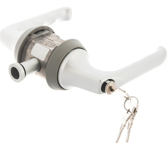 Замок с ручкой HOPPE HCS A113S London KEY/KEY F11 серебристая, без фальца, A=35-45mm, backset 60мм 65420