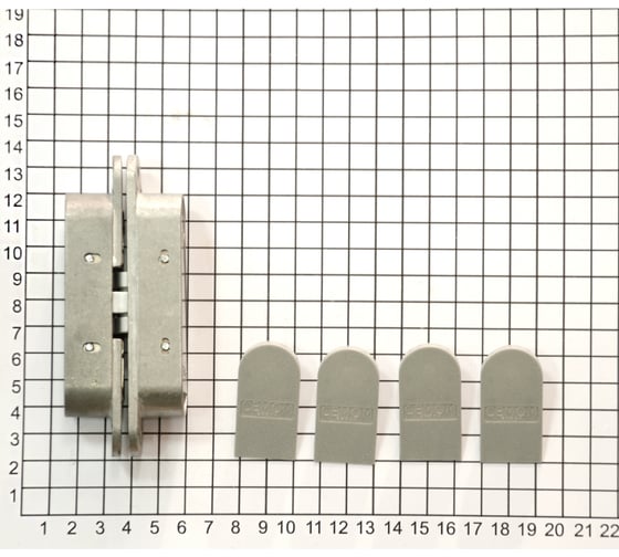 Скрытая петля CEMOM MOATTI ESTETIC 40/A 3D матовый хром, регулируемая, вес полотна 40кг, 23x115мм 51523