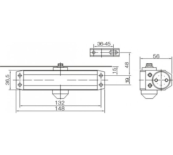 Доводчик DOORLOCK DL SMART size 3 серебристый 75530