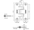 Карточная петля CEMOM MOATTI I1078-00-00/BC 8062 матовый хром, вес полотна 80кг, 29x111,5мм, врезка ESTETIC 80 51540 2