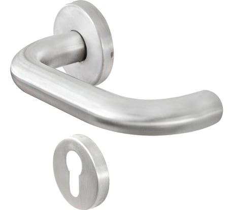 Гарнитур DOORLOCK DL 038/F-55 PZ U-form Rt нерж. сталь, универс. монтаж, розетка 55мм, шпиндель 8мм 73309