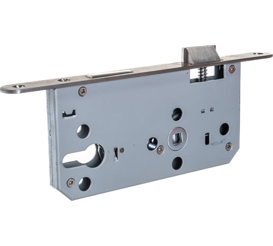 Корпус замка DOORLOCK DL401/55 PZ72 Rt нержавеющая сталь, реверсивный с запорной планкой, III класс 75310