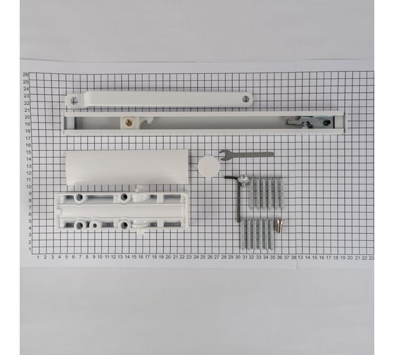 Доводчик DOORLOCK DL100S size 3 со скользящей тягой, белый, с функцией Hold Open 75514