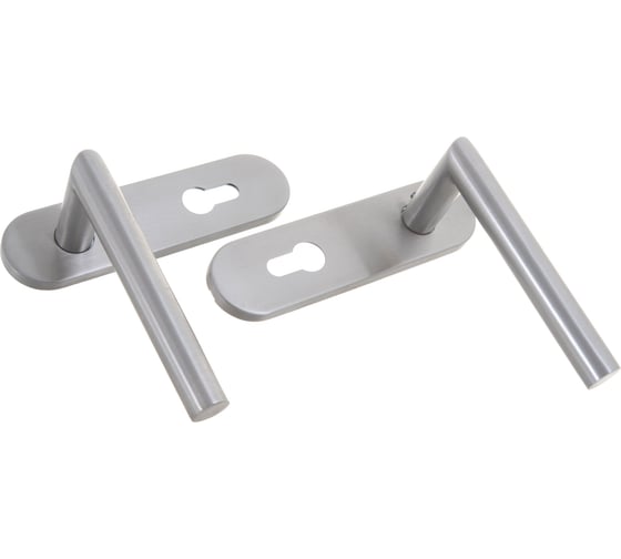 Гарнитур DOORLOCK DL 040KP/F PZ72 L-form Rt нерж. сталь, на короткой накладке 73304