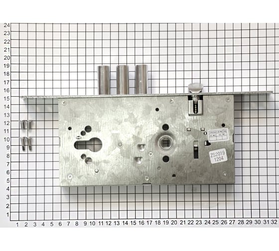 Корпус цилиндрового замка DOORLOCK DL9252С/60/85мм, хромиров. фронт. планка 28х300мм, реверсивный, диам. ригеля 16мм 75336