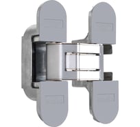 Скрытая петля верхняя CEMOM MOATTI ESTETIC 60/A TOP 3D матовый хром, для компланарных дверей, регулируемая, вес полотна 50кг, 29x111,5мм 51526