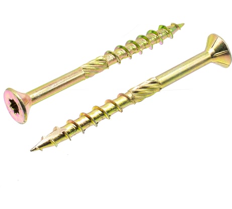 Шуруп саморез конструкционный BOWT желтый цинк, 6x70 мм, 100 шт. S02188