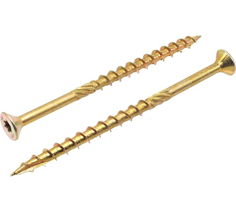 Шуруп саморез конструкционный BOWT желтый цинк, 6x100 мм, 100 шт. S02200