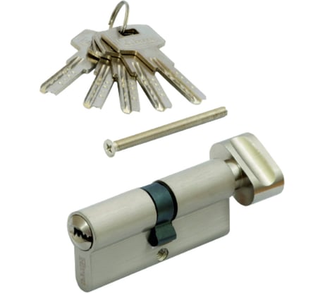 Цилиндровый механизм VETTORE zn m90 zc ni (45tх45), 5 ключей, никель 20082