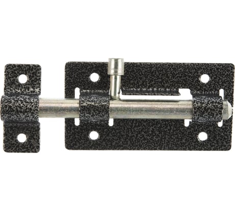 Накладная задвижка Без бренда ЗД-01 для дверей, корпус-порошковое покрыт/стержень-покрыт цинк, серебро, круг засов 14мм, 64x115мм 37772-1