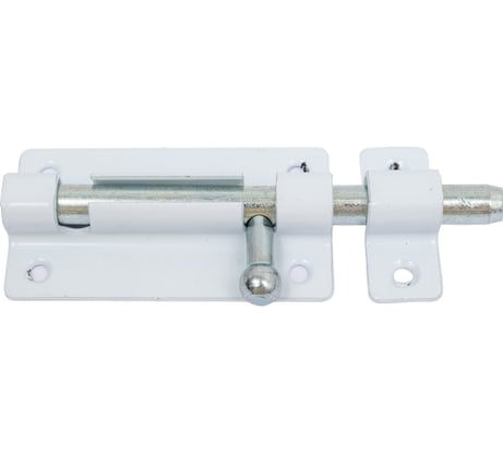 Накладная задвижка для окон и мебели Без бренда ШП-60 БЦ, цвет белый/цинк, 60мм 37751-60