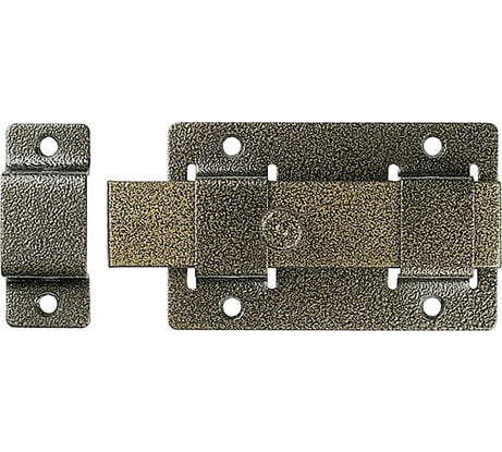 Накладная задвижка Без бренда ЗД-02 для дверей усилен, порошковое покрытие, цвет бронза, плоский засов 30x135x7мм, 75x115мм 37778-2