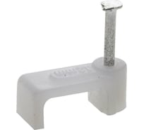 Прямоугольная скоба STAYER для крепления кабеля 12 мм с оцинкованным гвоздем 60 шт. 4511-12